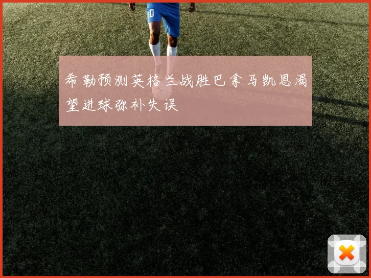希勒预测英格兰战胜巴拿马凯恩渴望进球弥补失误